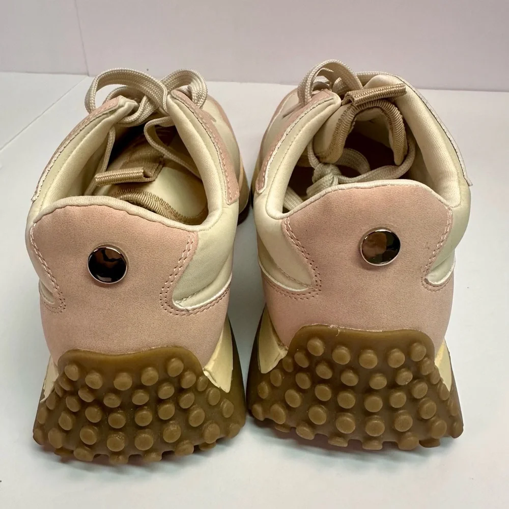 Women's Pink and Cream Sneakers size 8.5 memory foam